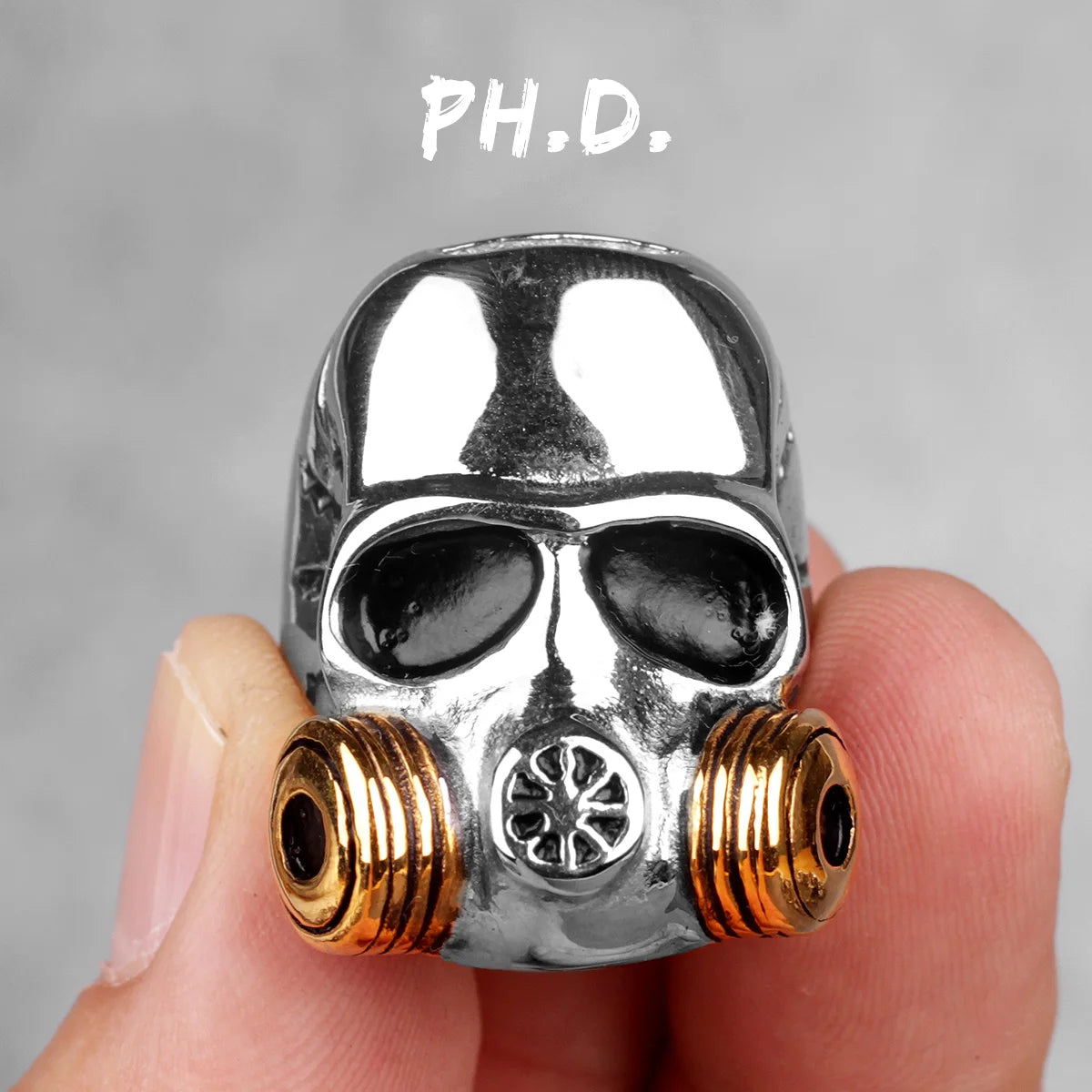 Gothic Skull Head Rings: Stainless Steel Coolness