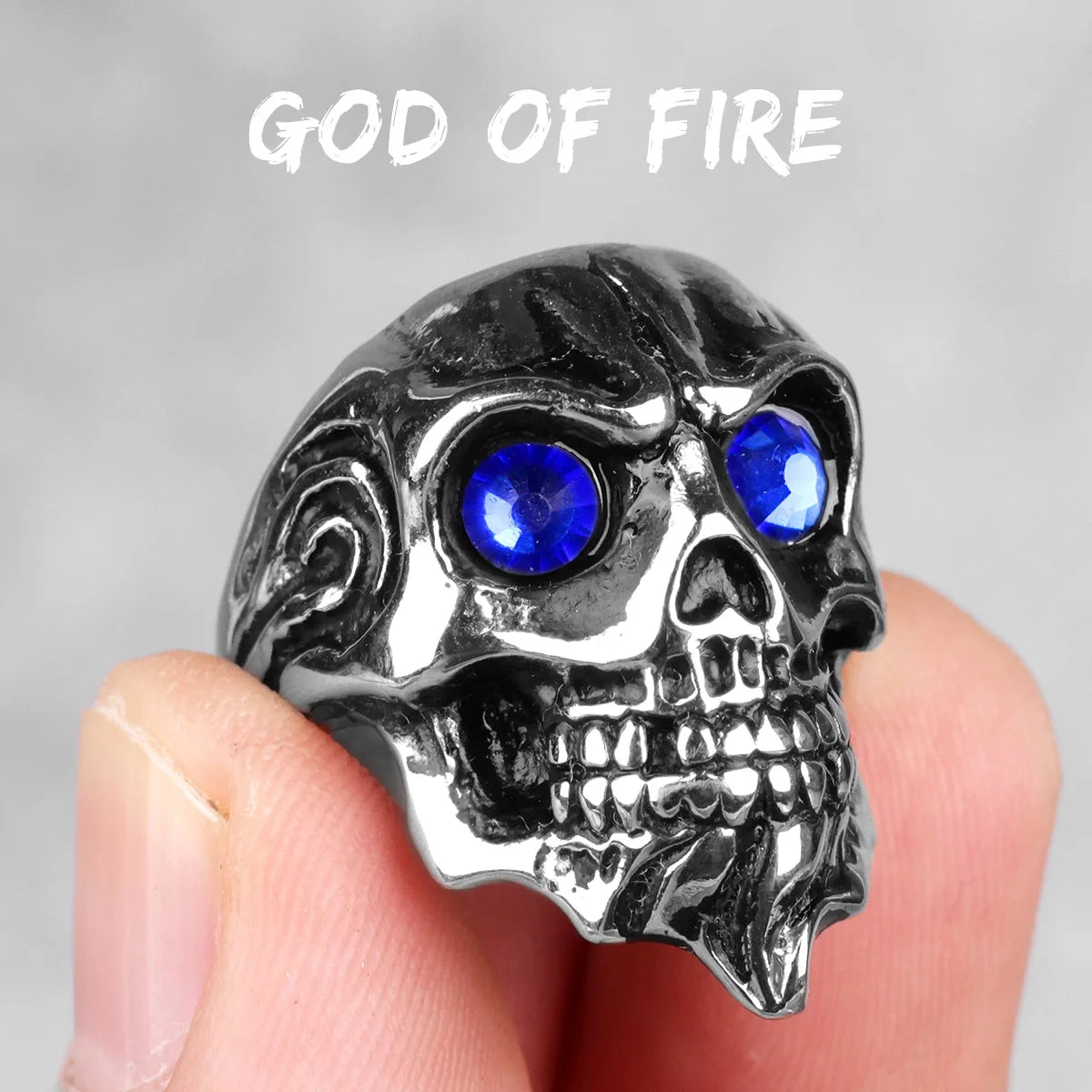 Gothic Skull Head Rings: Stainless Steel Coolness