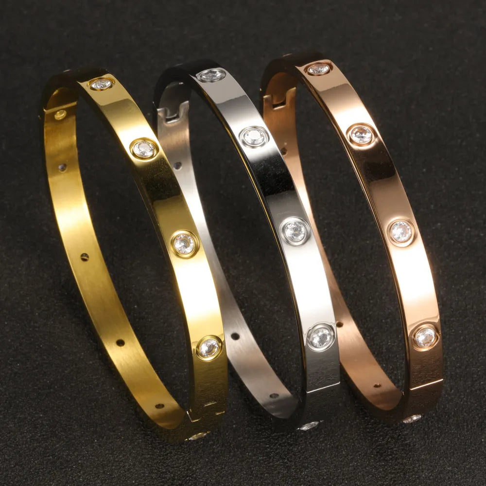 Stainless Steel Cuff Bracelets Fashion Charm for Women