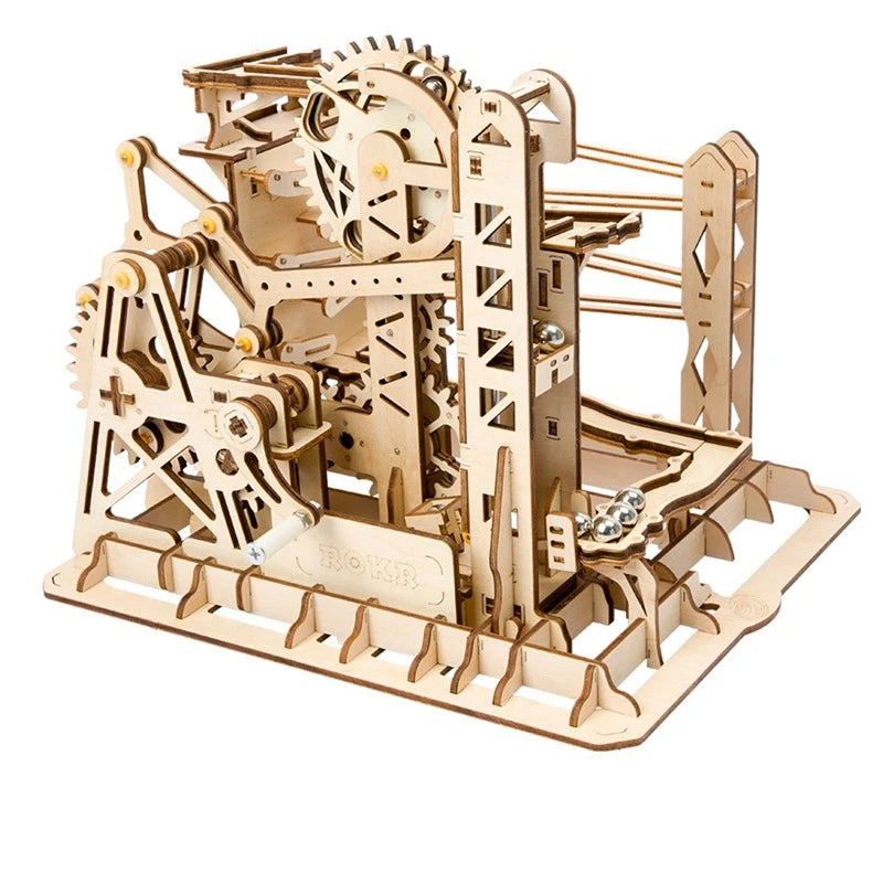 Robotime DIY 3D Wooden Puzzle Marble Run Assembly Model Building