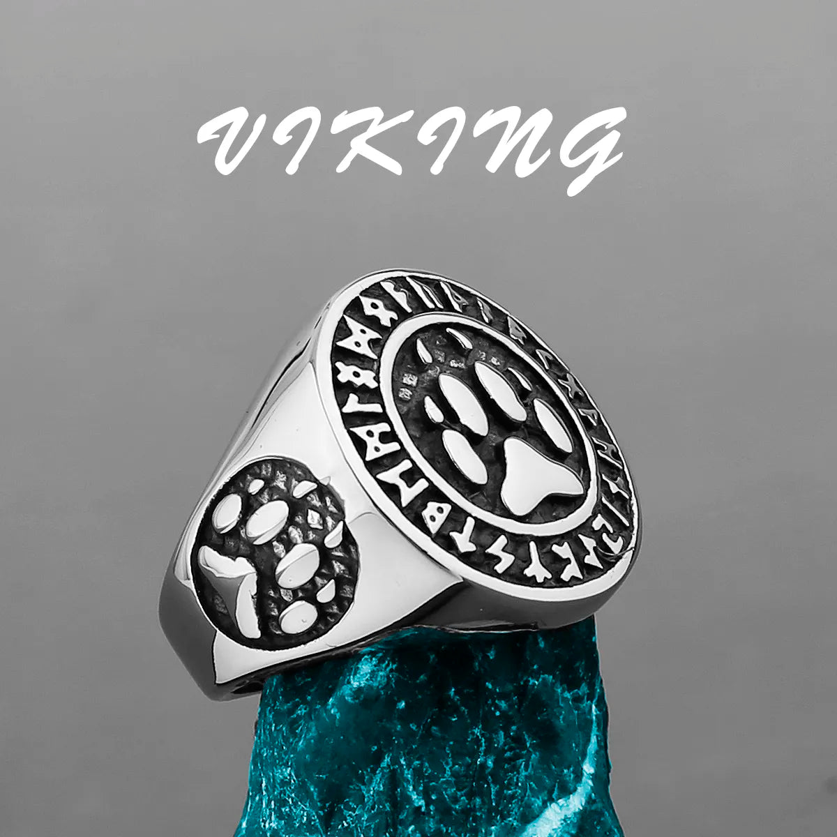 Nordic Viking Stainless Steel Ring: Symbolic Jewelry