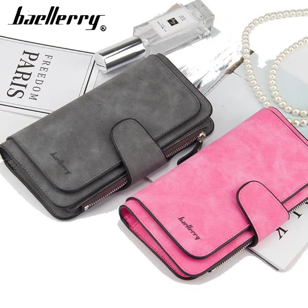 Wallets Fashion Long PU Leather Top Quality Card Holder Classic Female Purse Zipper