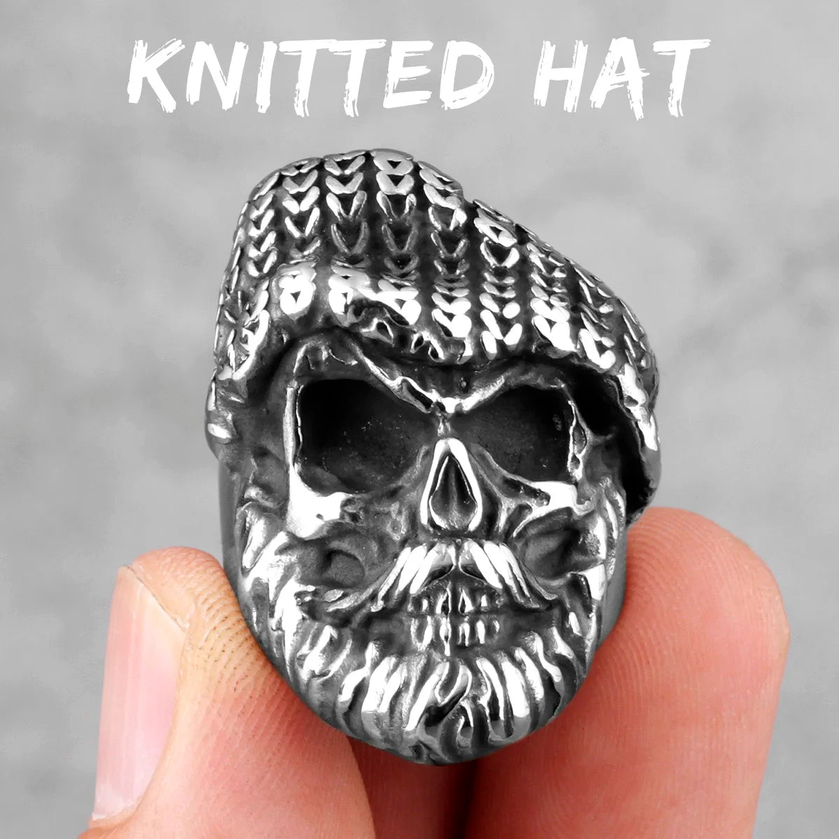 Gothic Skull Head Rings: Stainless Steel Coolness