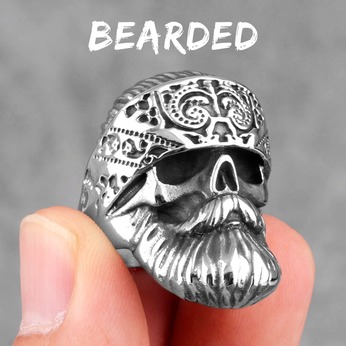 Gothic Skull Head Rings: Stainless Steel Coolness