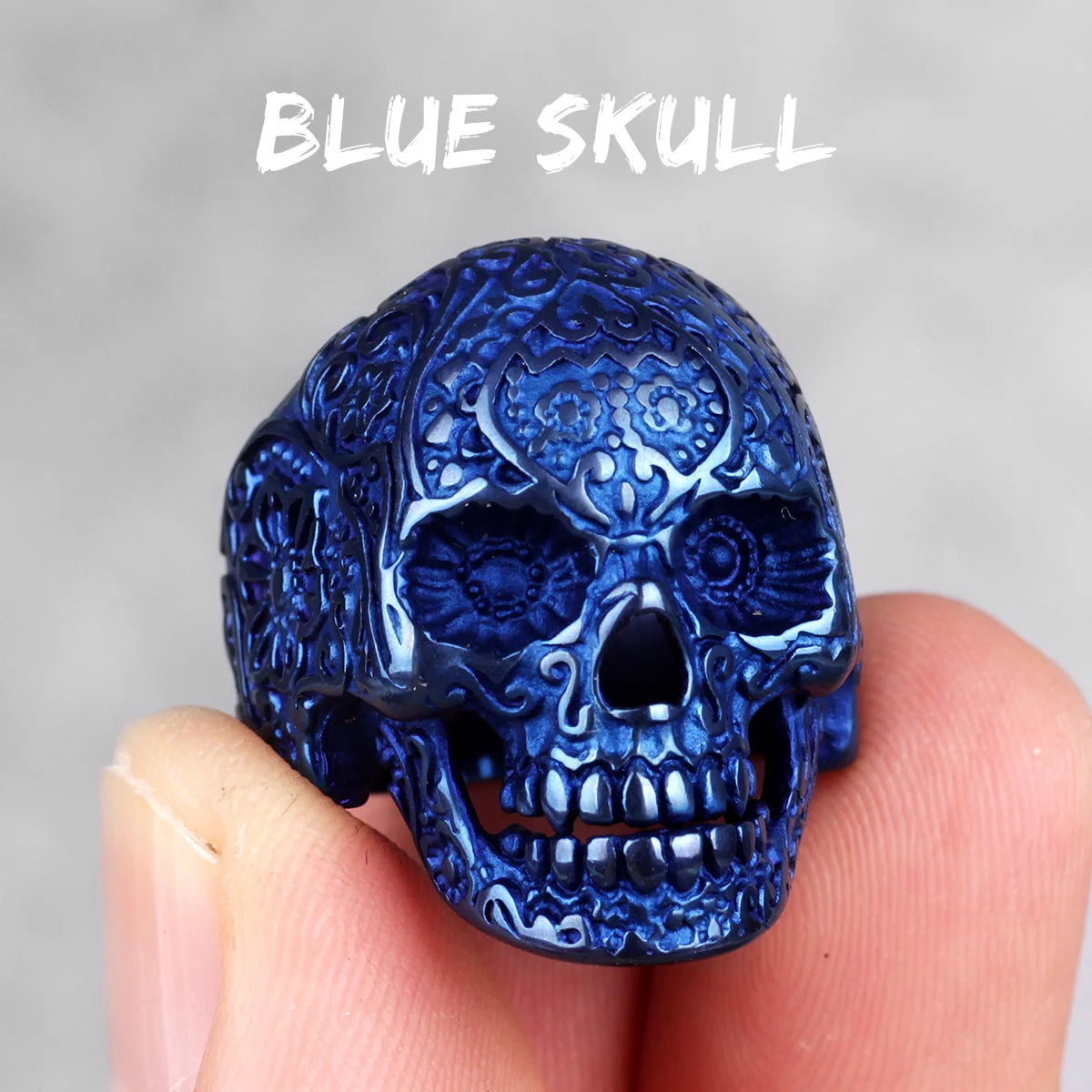 Gothic Skull Head Rings: Stainless Steel Coolness