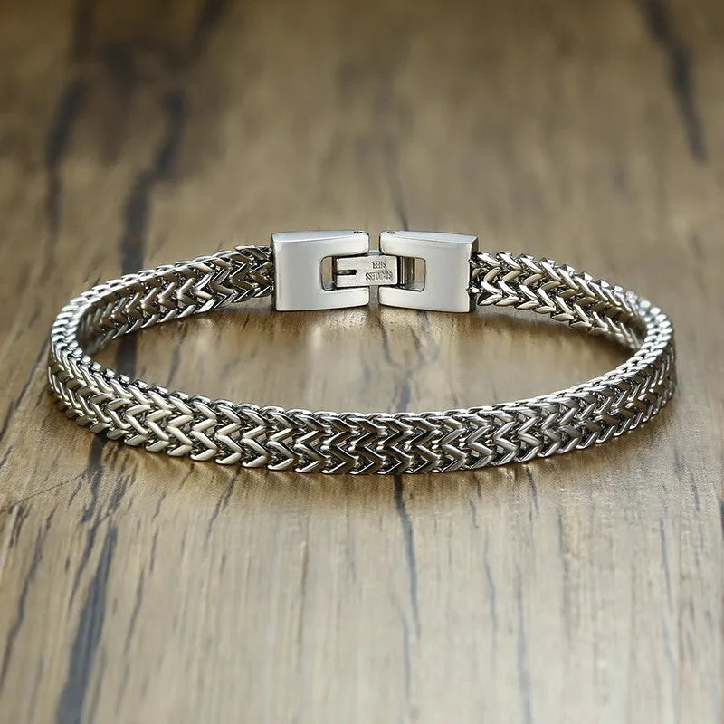 Stylish Stainless Stee Bali Foxtail Chain Bracelet