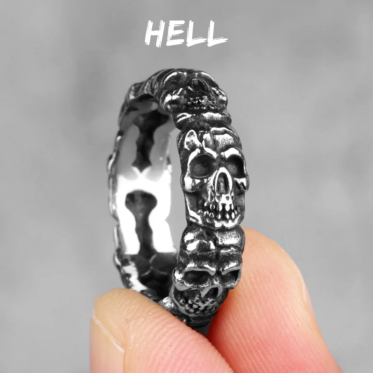 Gothic Skull Head Rings: Stainless Steel Coolness