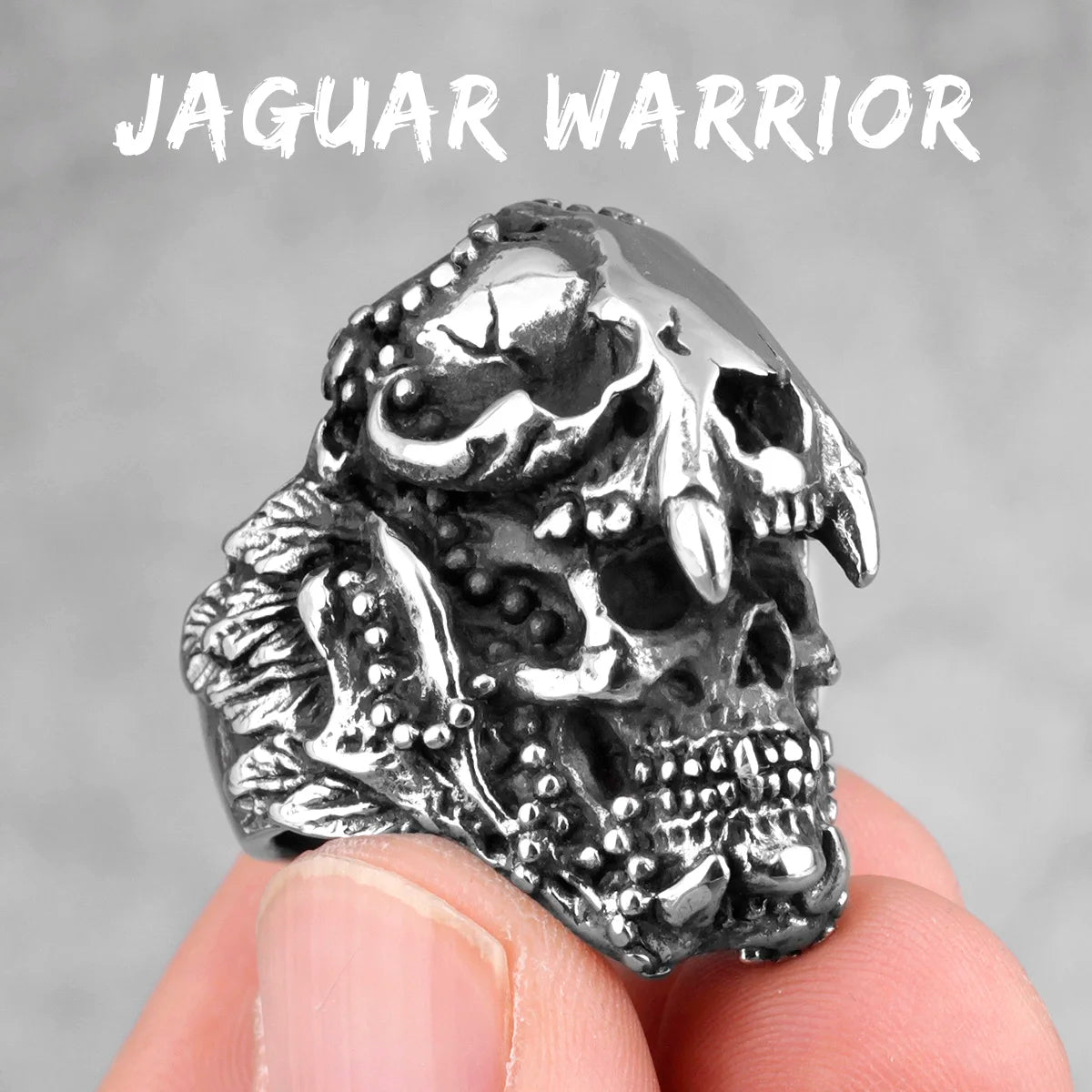 Gothic Skull Head Rings: Stainless Steel Coolness