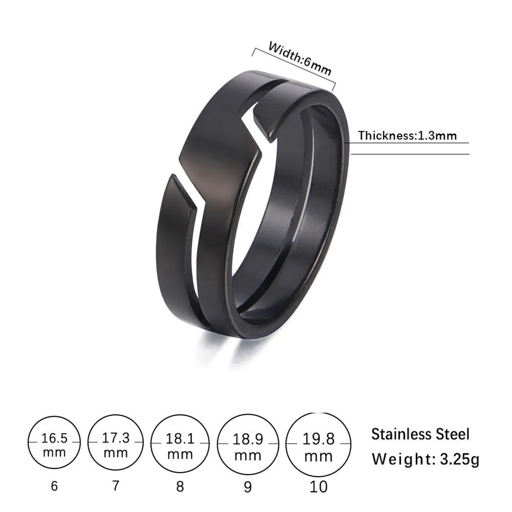 Skyrim Stainless Steel Ring: Couple's Fashion Statement