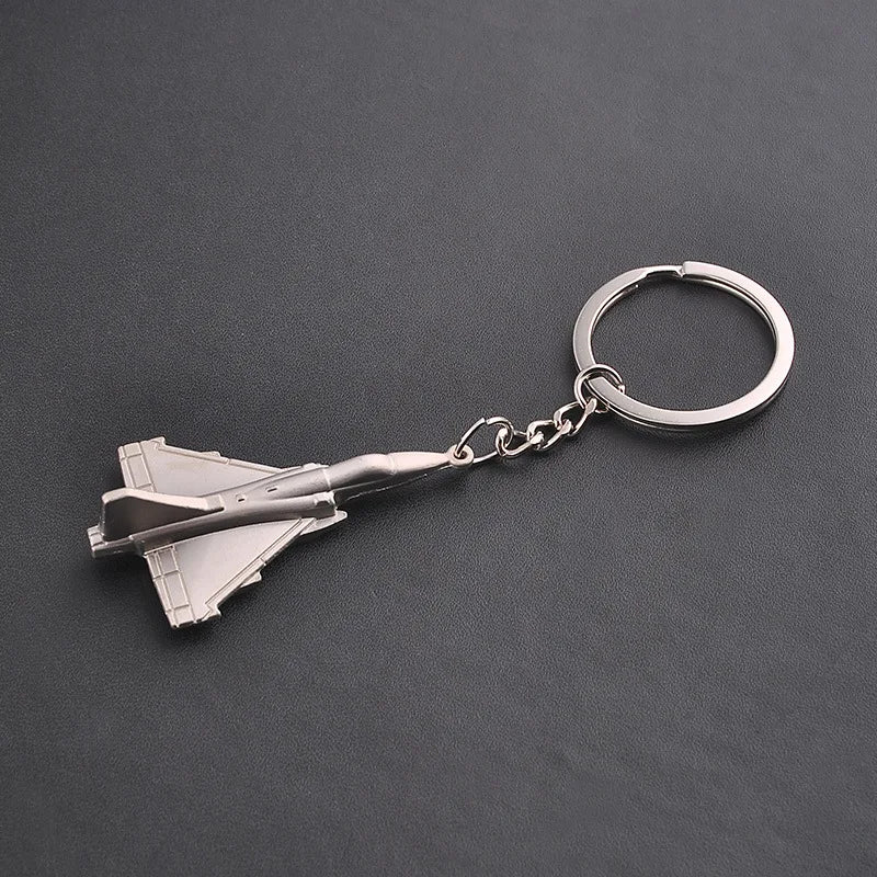 Steel Air Plane Keychains For Men Car Bag KeyRing