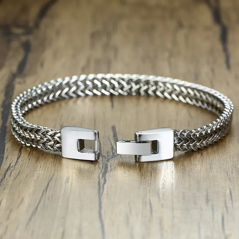 Stylish Stainless Stee Bali Foxtail Chain Bracelet