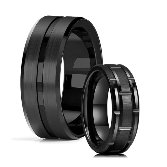 Classic Black Tungsten Wedding Rings: Timeless Elegance