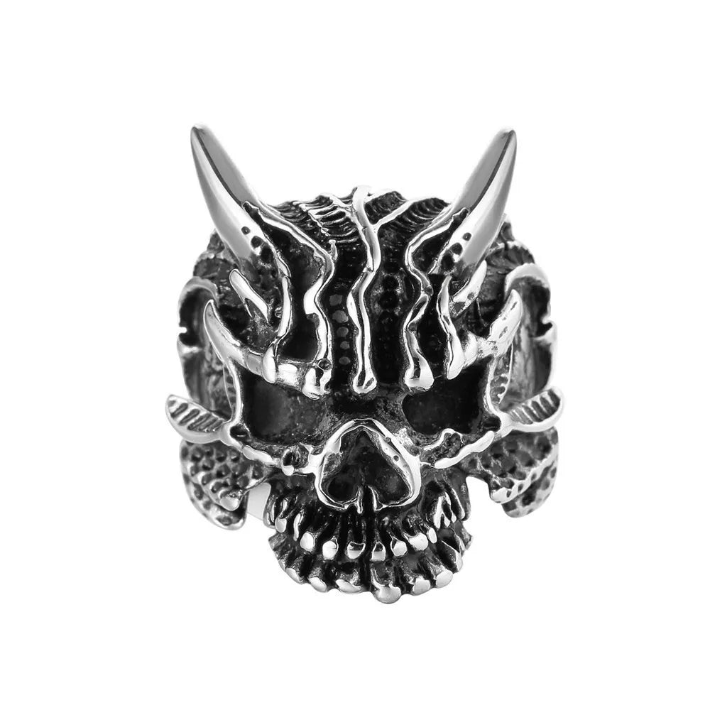 Retro Punk Demon Skeleton Ring: Hip Hop Rock Style