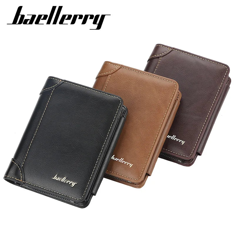 Multi-functional Compartment Men's Leather Wallet