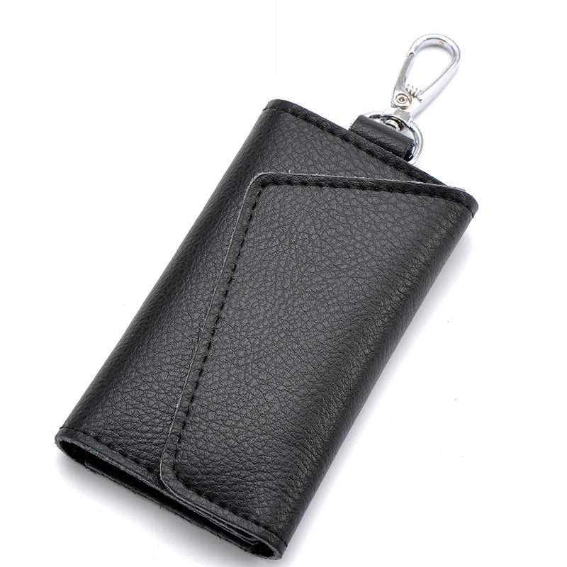 Genuine Leather Keychain Men Women Key Holder Organizer