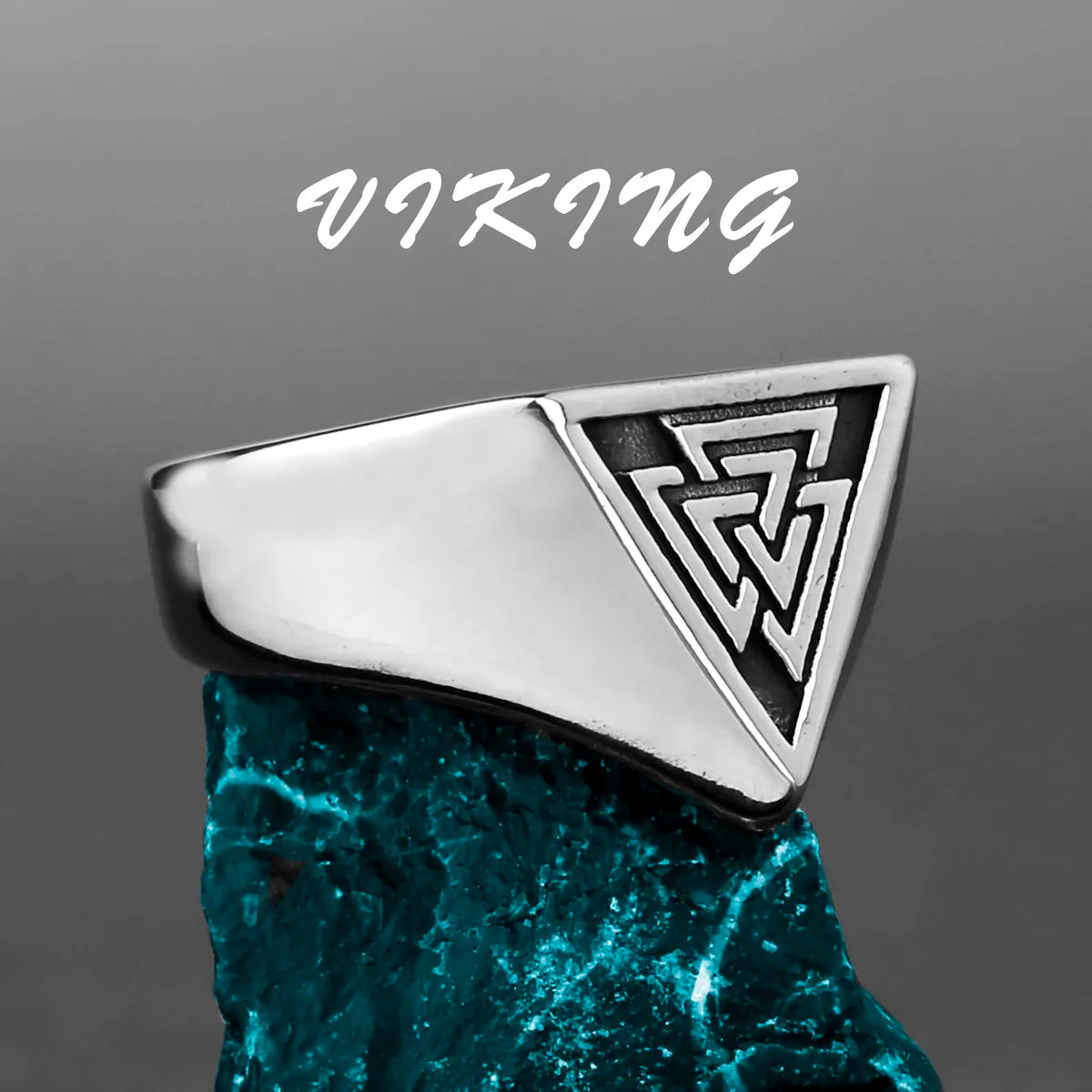 Nordic Viking Stainless Steel Ring: Symbolic Jewelry