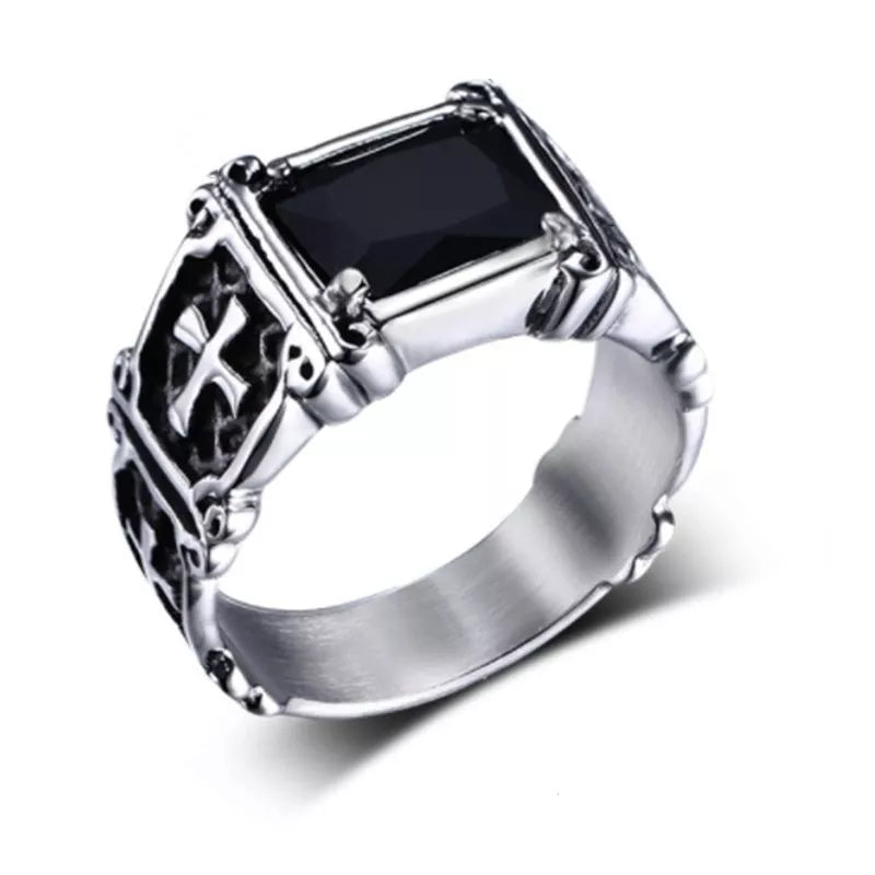 Irish Crazy Celtic Knot Square Vintage Ring Men's Fashion Punk Hip Hop Jewelry Gift