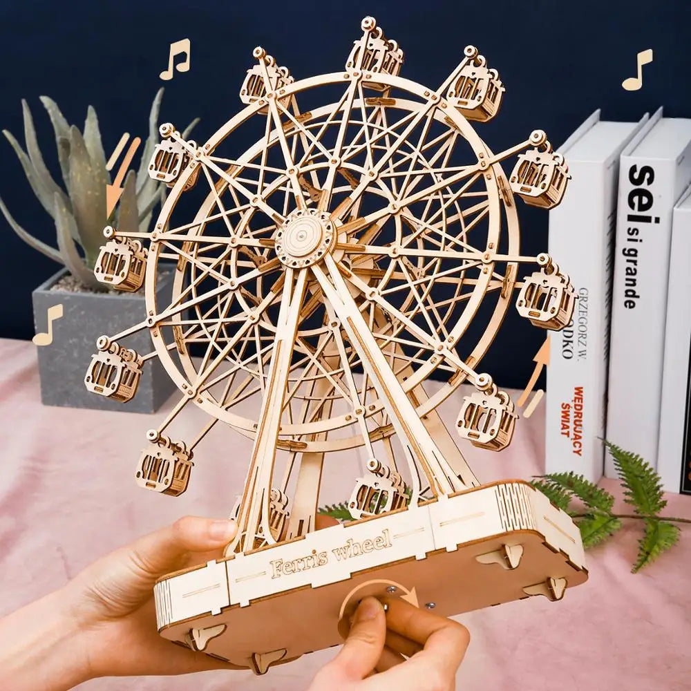 Robotime Rolife 232pcs Rotatable DIY 3D Ferris Wheel Wooden Model