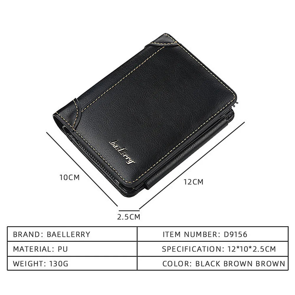 Multi-functional Compartment Men's Leather Wallet