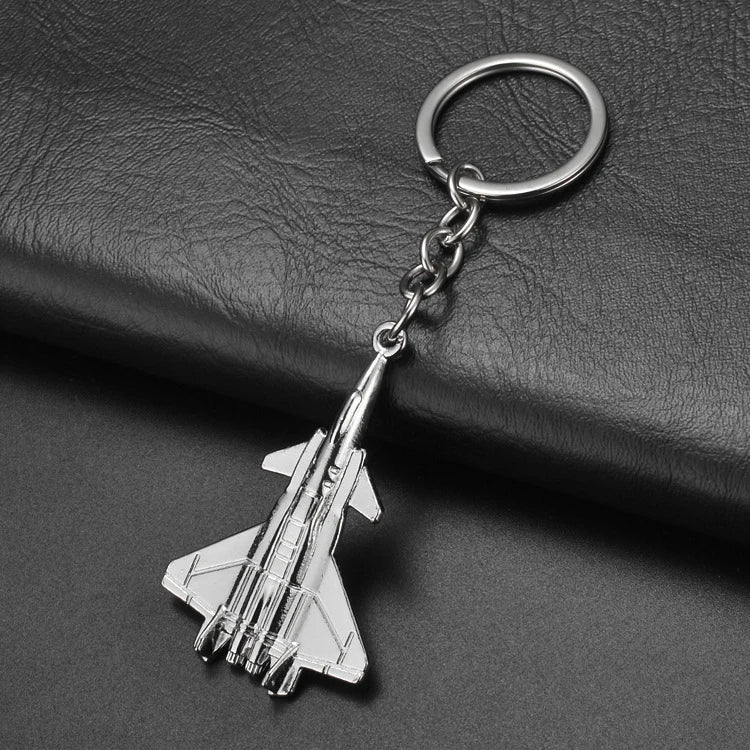 Steel Air Plane Keychains For Men Car Bag KeyRing