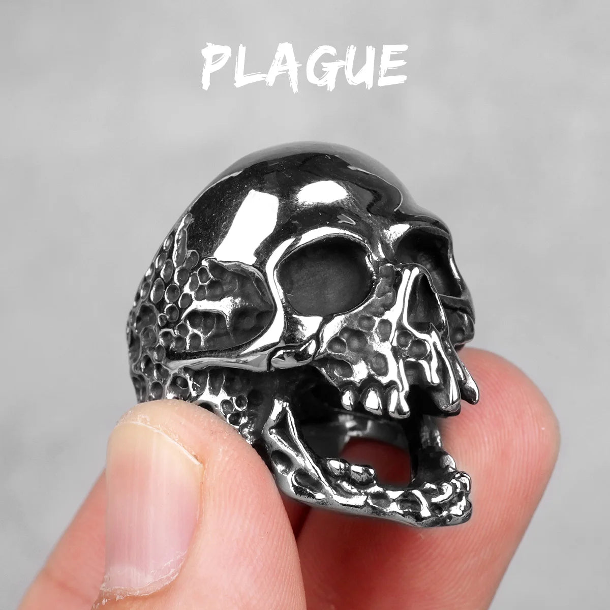 Gothic Skull Head Rings: Stainless Steel Coolness