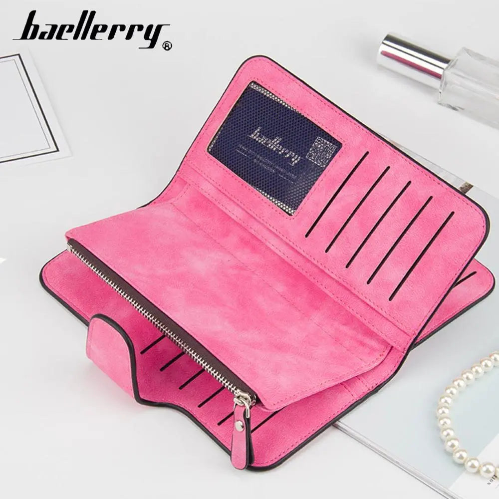 Wallets Fashion Long PU Leather Top Quality Card Holder Classic Female Purse Zipper