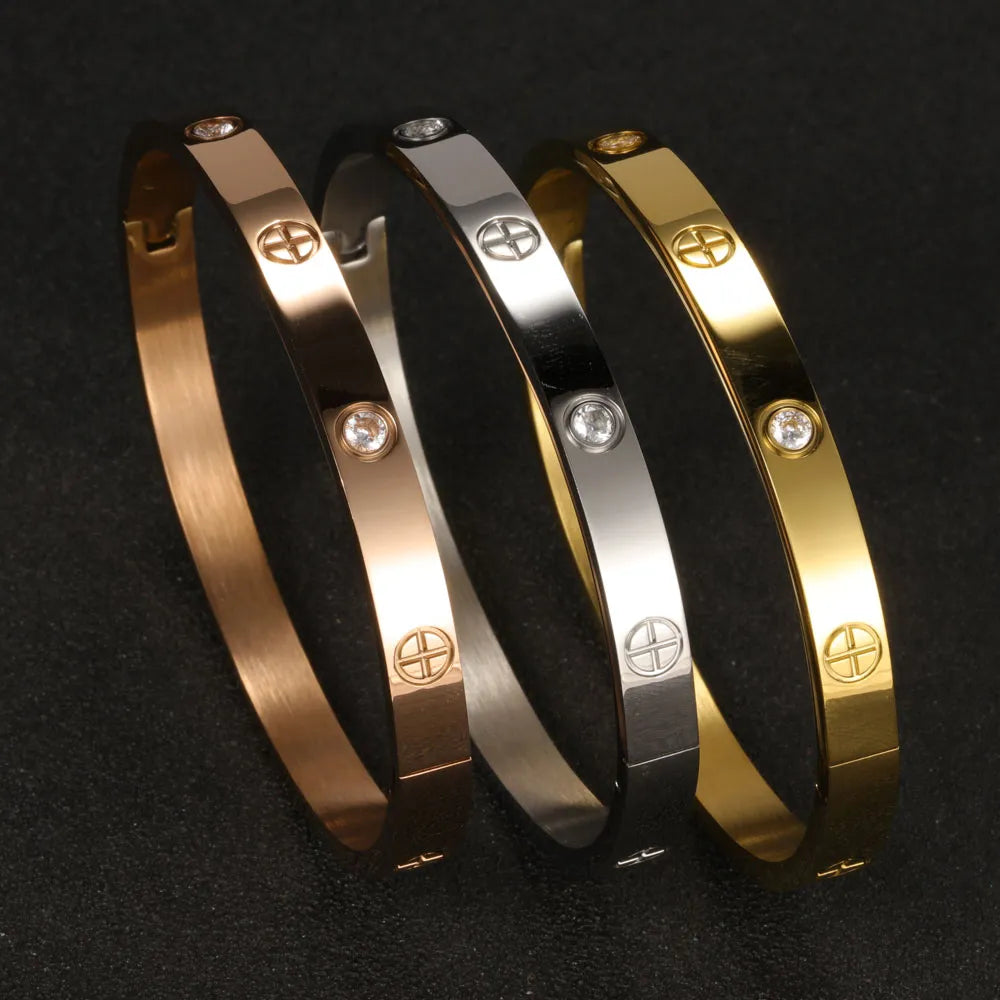 Stainless Steel Cuff Bracelets Fashion Charm for Women