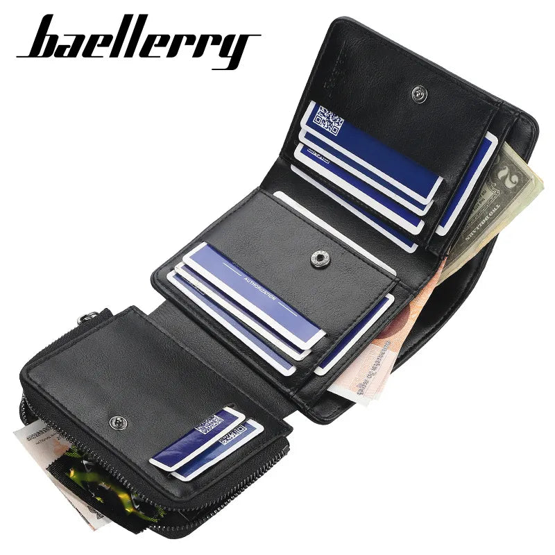 Multi-functional Compartment Men's Leather Wallet