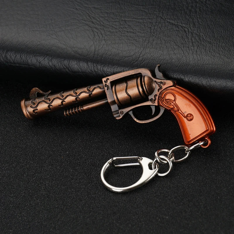 Cool Game Pistol Shape Keychain Metal P92 R45 R1895 Model Toy Key Ring Gift