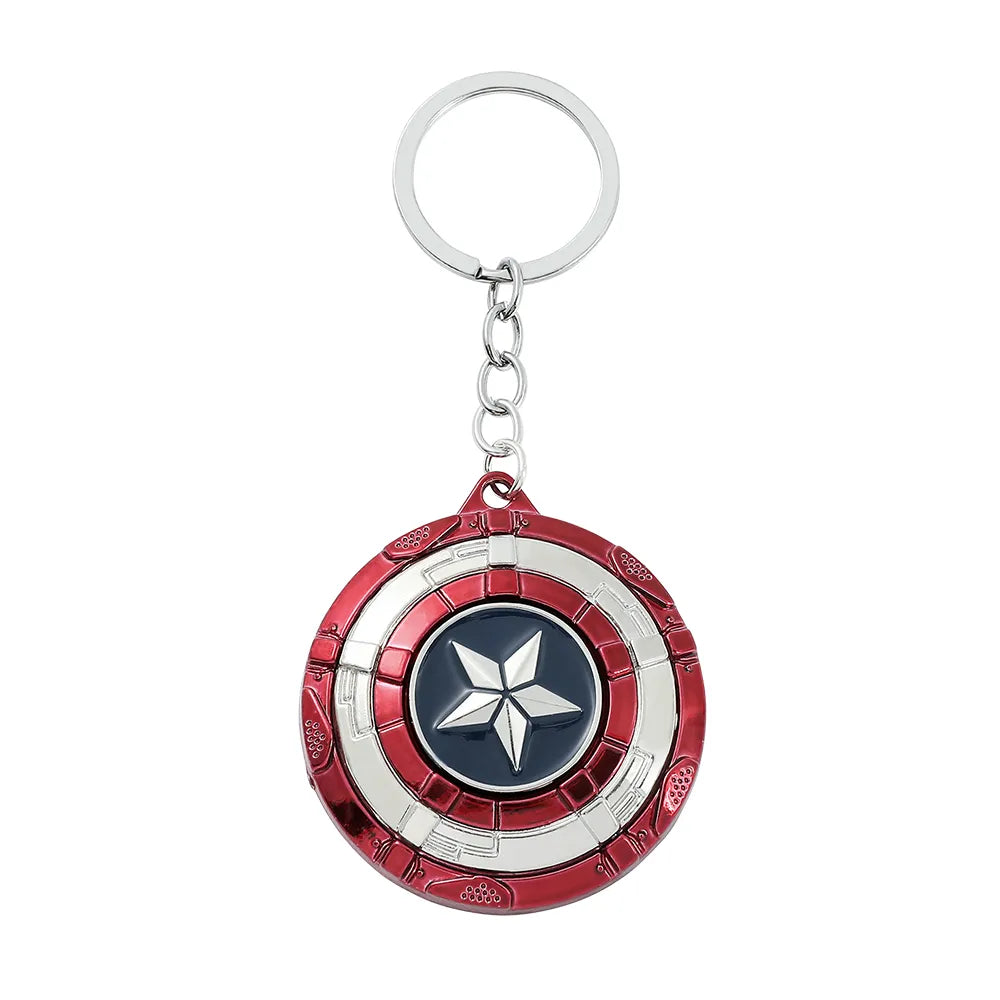 Metal Weapon Keychain Steve Rogers Shield Keyrings