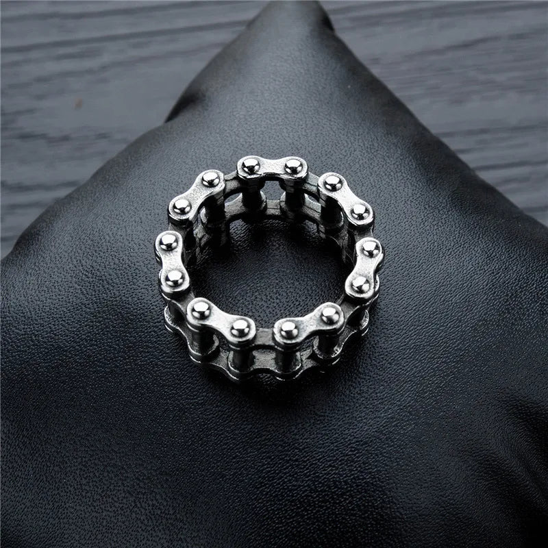 Bicycle Chain Ring: Punk Rock Stainless Steel