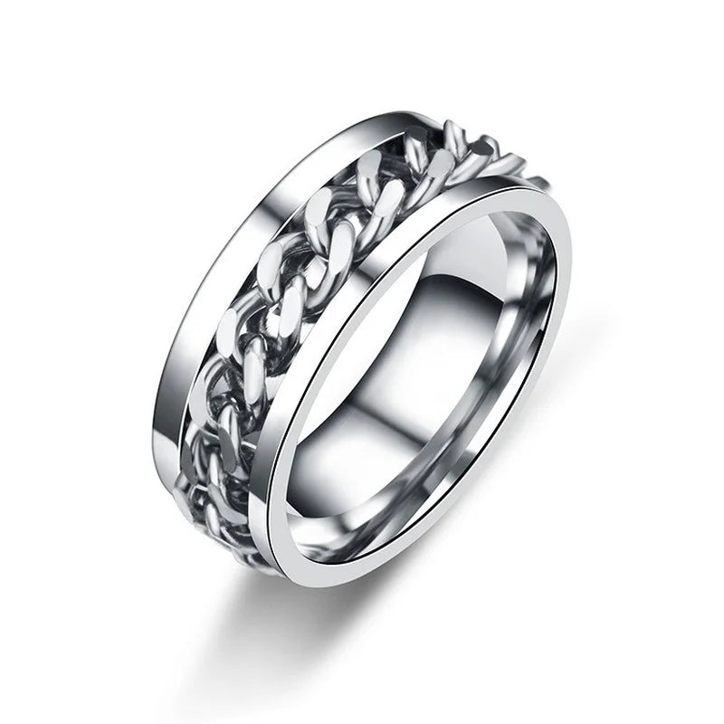 Titanium Steel Chain Rings: Rotatable Spinner Design