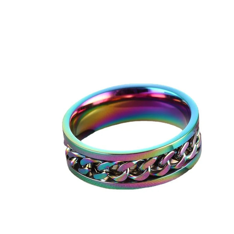 Titanium Steel Chain Rings: Rotatable Spinner Design