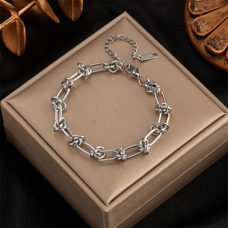 316L Stainless Steel Chain Bracelet: Classic Gold & Silver