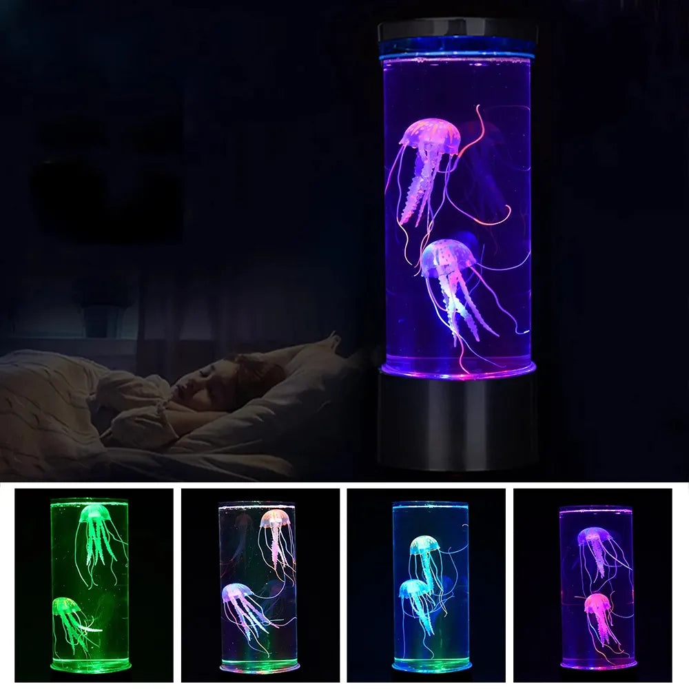 Color Changing Jellyfish Lamp Usb/Battery Powered Table Night Light