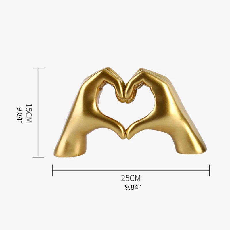 Heart Gesture Sculpture: Nordic Love for Your Home