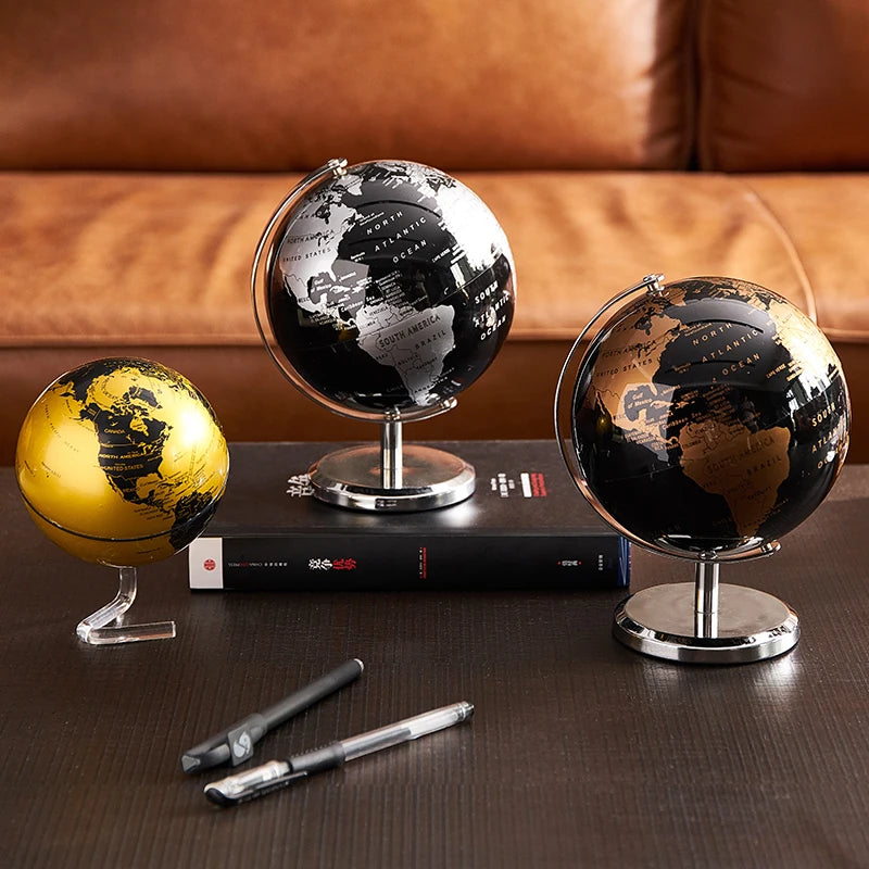 Retro World Globe Modern Learning World Map Home Decor