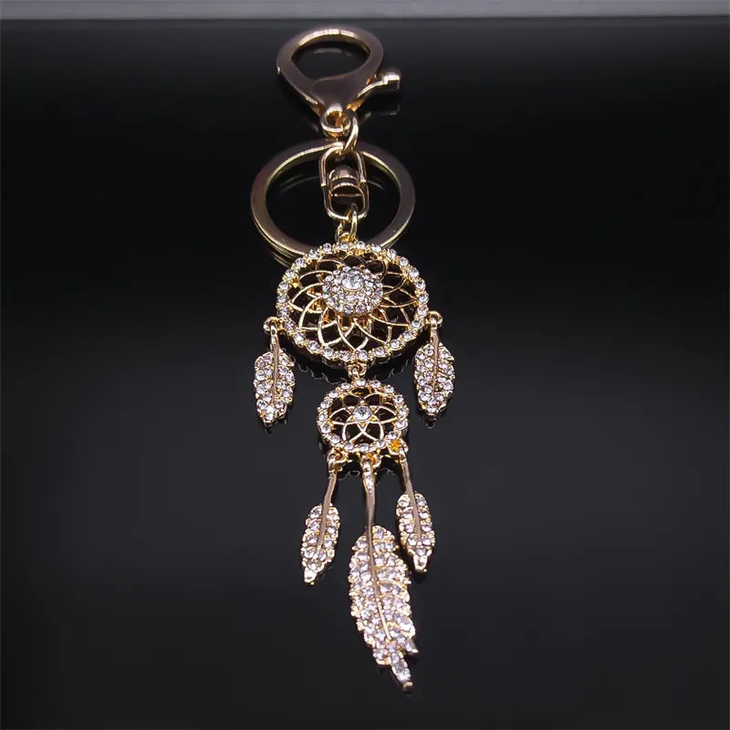 Dream Catcher Shinny Crystal Key Chain