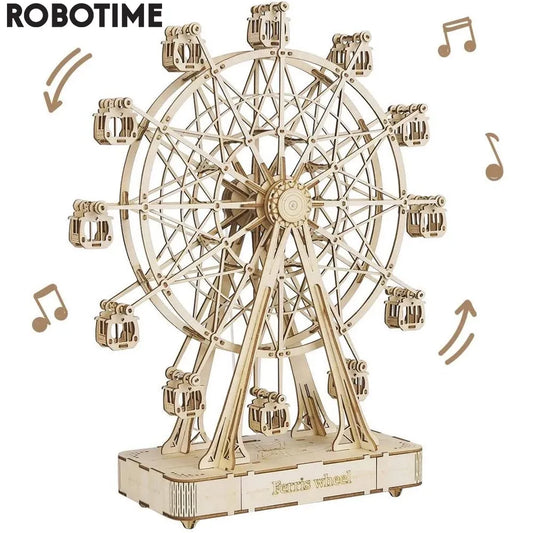 Robotime Rolife 232pcs Rotatable DIY 3D Ferris Wheel Wooden Model