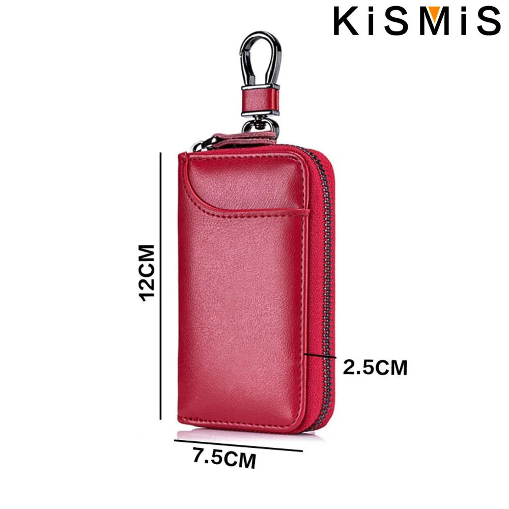 Genuine Leather KeyChain Unisex Key Bag Multifunction Organizer