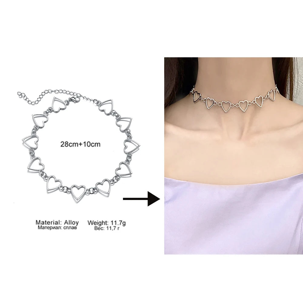 Sexy Trendy Vintage Charm Round Gothic Collar Necklaces Women Punk Choker Necklace