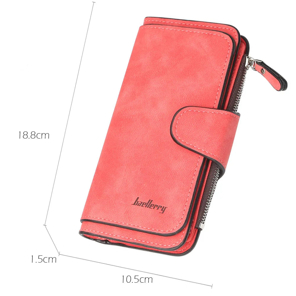 Wallets Fashion Long PU Leather Top Quality Card Holder Classic Female Purse Zipper