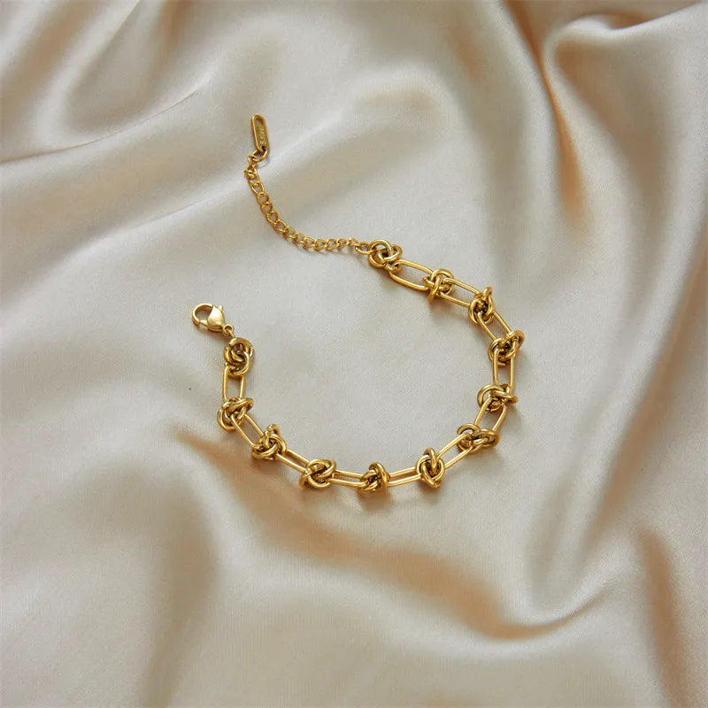 316L Stainless Steel Chain Bracelet: Classic Gold & Silver