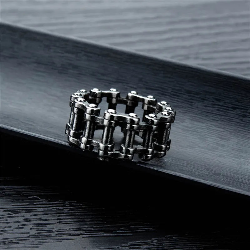 Bicycle Chain Ring: Punk Rock Stainless Steel