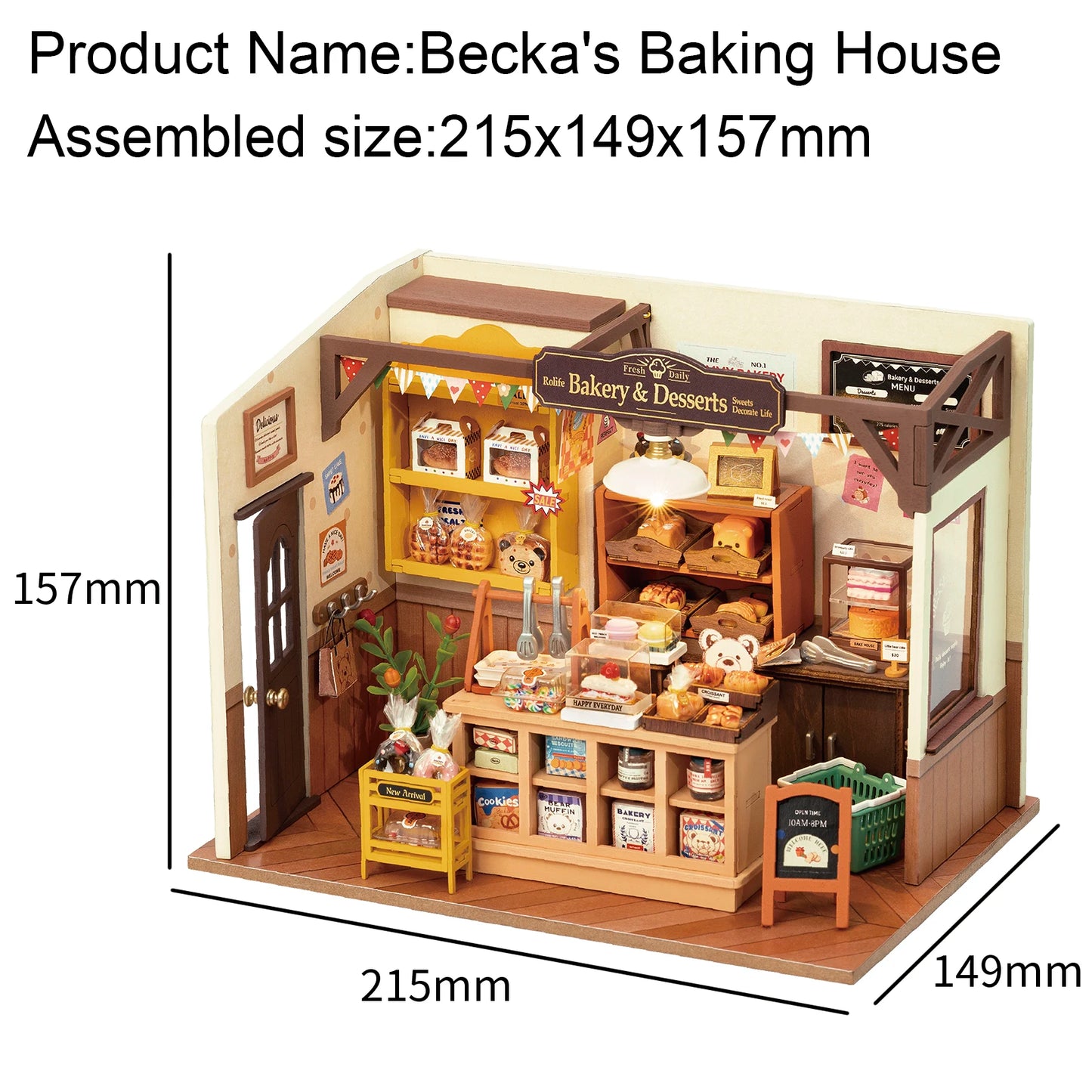 Robotime 3D Wooden Rolife Becka's Baking House DIY Miniature House