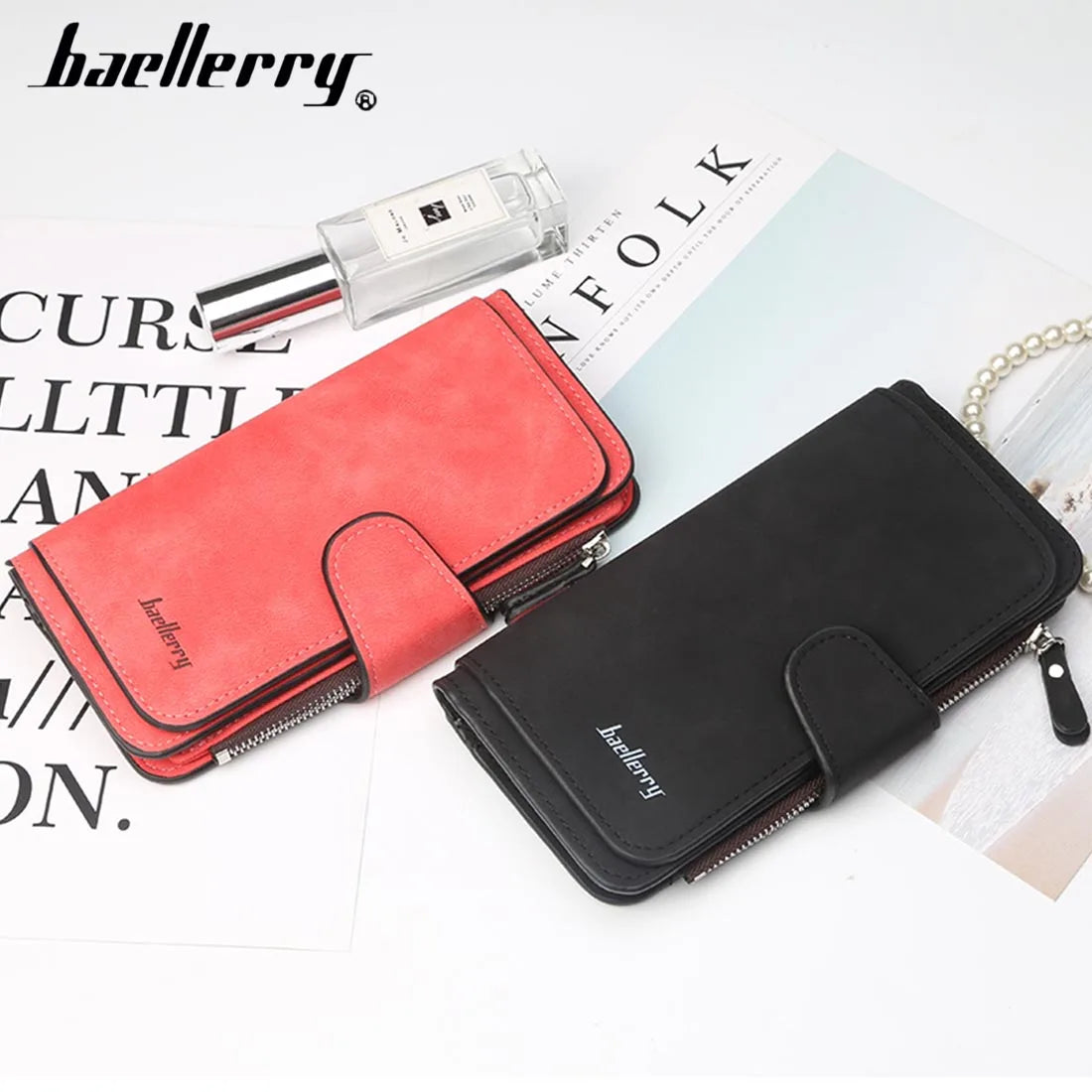 Wallets Fashion Long PU Leather Top Quality Card Holder Classic Female Purse Zipper