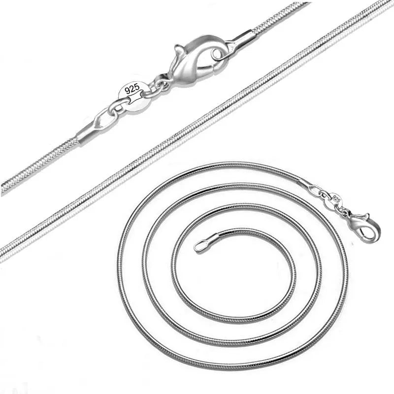 Snake Chain: 925 Sterling Silver Necklace for Women