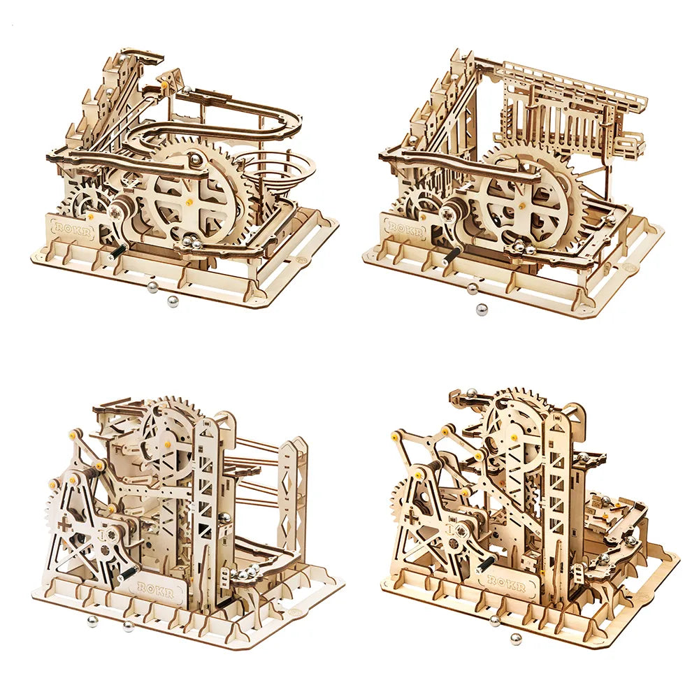 Robotime DIY 3D Wooden Puzzle Marble Run Assembly Model Building