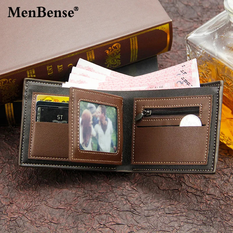 Youthful Tri-fold Wallet with Multi-card Slots, Zipper Coin Purse, and Passport