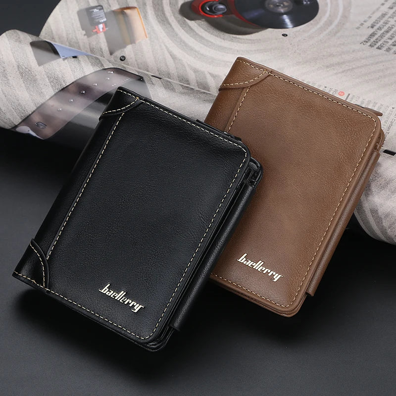 Multi-functional Compartment Men's Leather Wallet